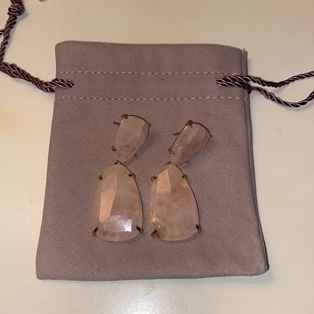 Kendra Scott Rose Quart Drop Earrings